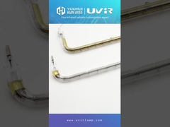 U-образная одинарная инфракрасная нагревательная трубка, лампа, позолоченная галогенная кварцевая лампа