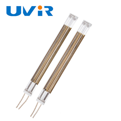 Хорошая цена 500 Вт средневолновая кварцевая инфракрасная лампа нагревательная 230В Золотой рефлектор онлайн