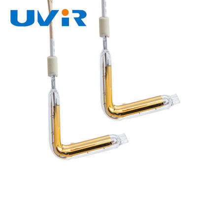 Хорошая цена Золотая кварцевая галогенная инфракрасная трубка L-типа с покрытием 1800-2200°C онлайн