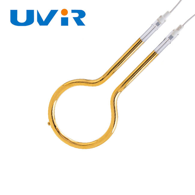 Хорошая цена 100-7600 Вт Золотой отражатель кварцевой кольцевой инфракрасной лампы нагрева онлайн