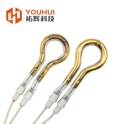 Single Tube Short Wave Gold Coating Infrared Heating Element Tube 150-6000W with 85% Heat Efficiency and 5000-20000h Lifespan