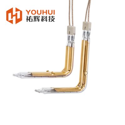 Хорошая цена L Shape Gold Coated Infrared Heating Element Tube with Visible Light Transmission >93% and UV Light Transmission >85% for Industrial Applications онлайн