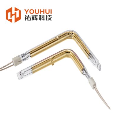 Double Tube Short Wave Gold-Plated Quartz Infrared Heating Lamp with 11x23mm Quartz Tube 55-575V Voltage and 200-6000W Power